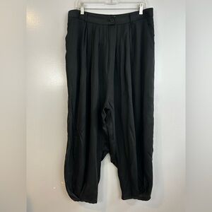 Anthropologie Black Pleated Pants